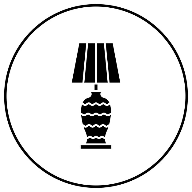 Imagen vectorial del icono de la lámpara Se puede utilizar para interiores