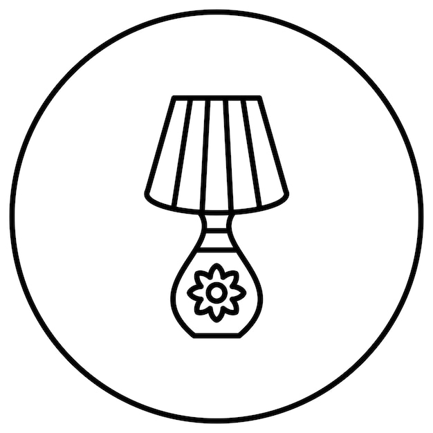Imagen vectorial del icono de la lámpara de la tabla Se puede utilizar para la biblioteca