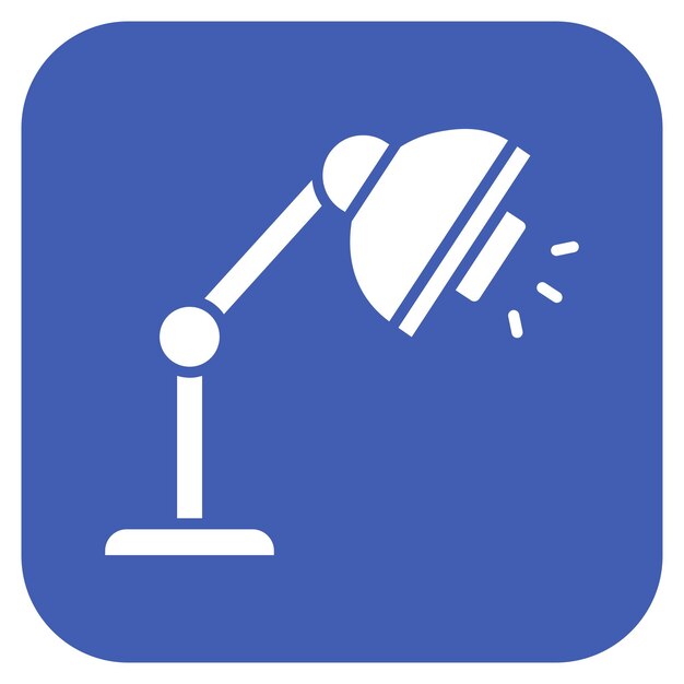 Imagen vectorial del icono de la lámpara de la tabla Puede utilizarse para Office