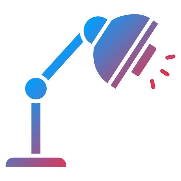 Imagen vectorial del icono de la lámpara de la tabla Puede utilizarse para Office