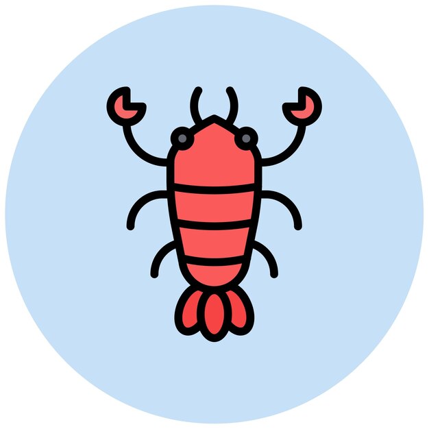 Imagen vectorial del icono de la langosta Se puede usar para el Oktoberfest