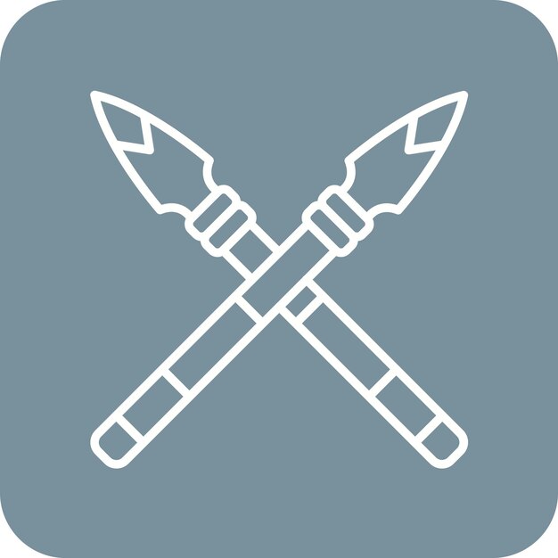Imagen vectorial del icono de la lanza Se puede usar para la historia