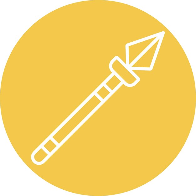 Imagen vectorial del icono de la lanza vikinga Se puede usar para los vikingos