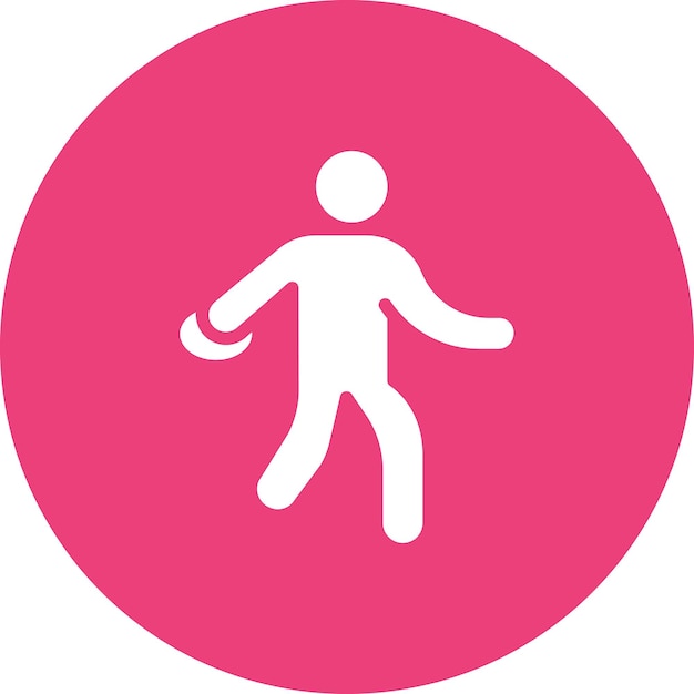 Imagen vectorial del icono de lanzamiento del disco Se puede utilizar para la pista y el campo