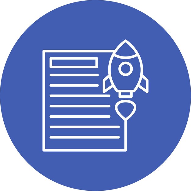 Imagen vectorial del icono de lanzamiento del proyecto Se puede utilizar para las habilidades de la vida