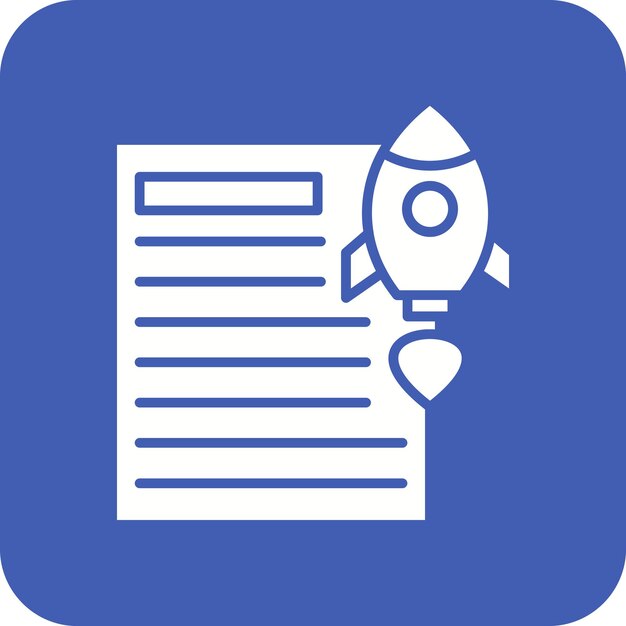 Imagen vectorial del icono de lanzamiento del proyecto Se puede utilizar para las habilidades de la vida