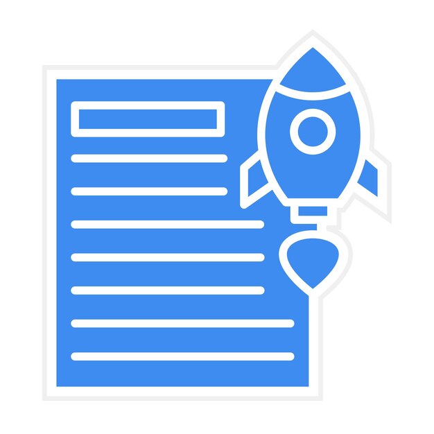 Imagen vectorial del icono de lanzamiento del proyecto Se puede utilizar para las habilidades de la vida