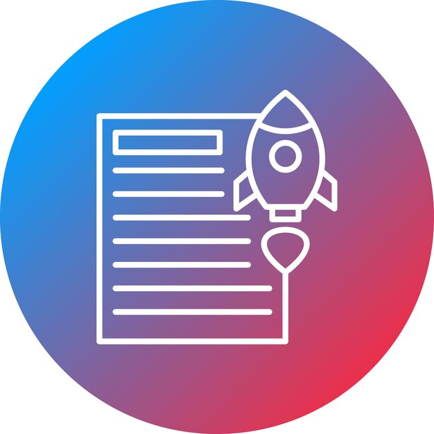 Imagen vectorial del icono de lanzamiento del proyecto Se puede utilizar para las habilidades de la vida