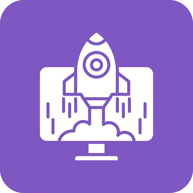 Imagen vectorial del icono de lanzamiento del proyecto Se puede utilizar para marketing