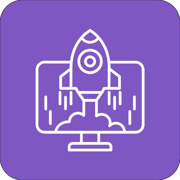 Imagen vectorial del icono de lanzamiento del proyecto Se puede utilizar para marketing