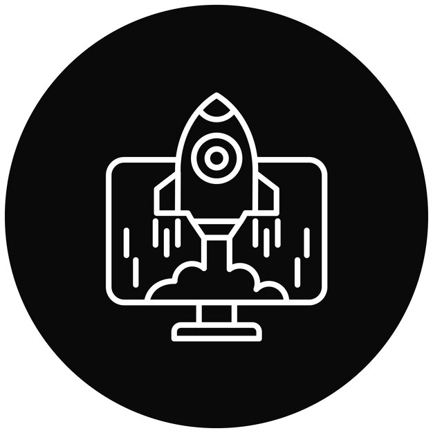 Imagen vectorial del icono de lanzamiento del proyecto Se puede utilizar para marketing
