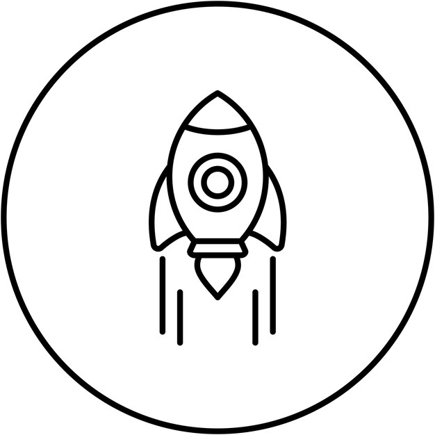 Imagen vectorial de icono de lanzamiento Se puede usar para la Agencia de Medios Sociales