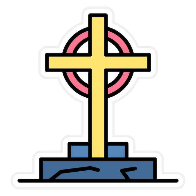 Imagen vectorial del icono de la lápida Se puede usar para Halloween