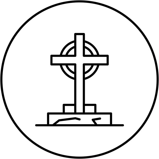 Imagen vectorial del icono de la lápida Se puede usar para Halloween