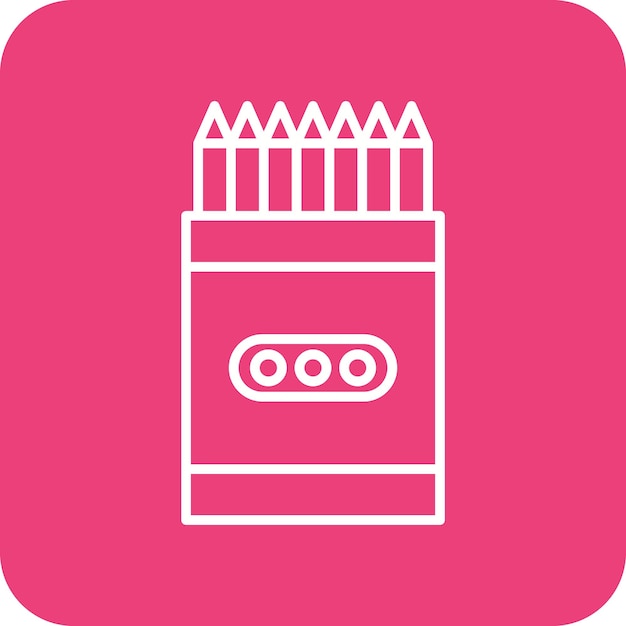 Imagen vectorial de icono de lápiz y lápiz de colores Se puede utilizar para papelería de oficina