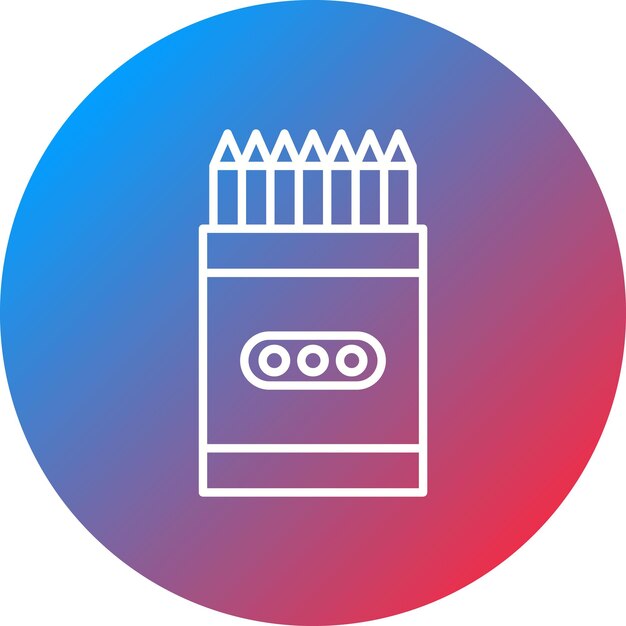 Imagen vectorial de icono de lápiz y lápiz de colores Se puede utilizar para papelería de oficina
