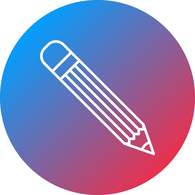 Imagen vectorial del icono del lápiz Se puede utilizar para el aprendizaje