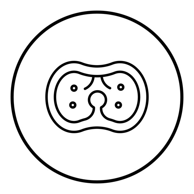 Imagen vectorial del icono de la laringe Puede utilizarse para la anatomía humana