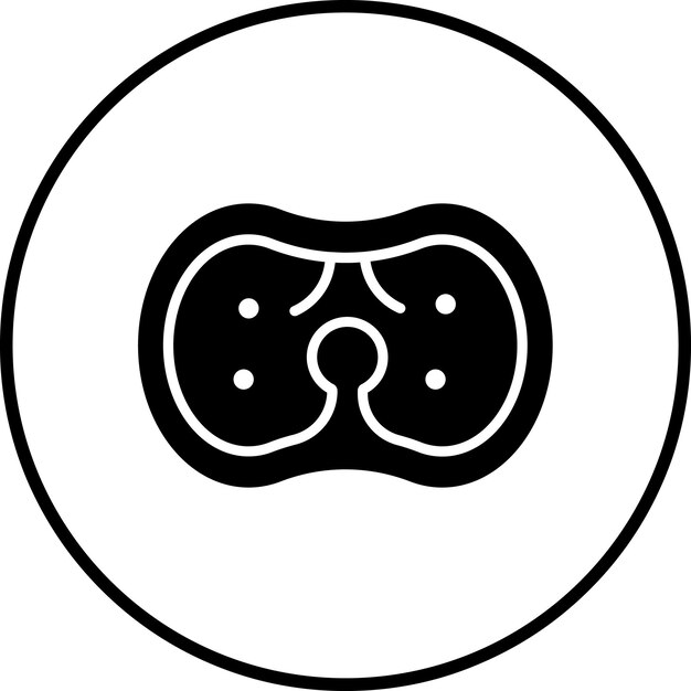 Imagen vectorial del icono de la laringe Puede utilizarse para la anatomía humana