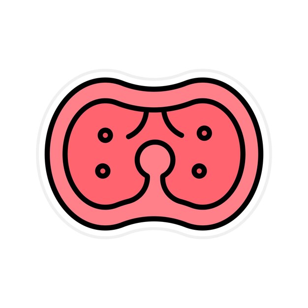 Imagen vectorial del icono de la laringe Puede utilizarse para la anatomía humana