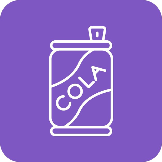 Imagen vectorial del icono de la lata de Coca-Cola Se puede usar para bebidas