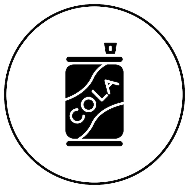 Imagen vectorial del icono de la lata de Coca-Cola Se puede usar para bebidas