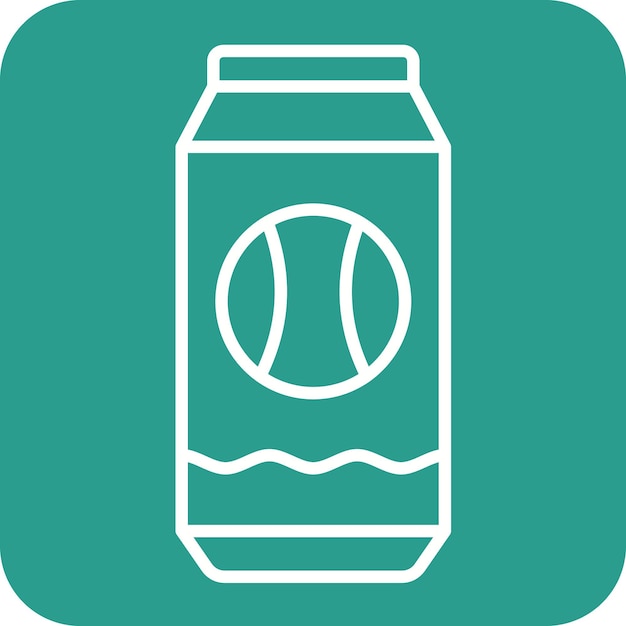 Imagen vectorial del icono de la lata de refresco Se puede usar para cumpleaños