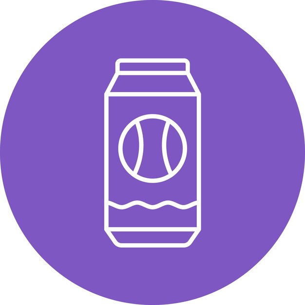 Imagen vectorial del icono de la lata de refresco Se puede usar para cumpleaños