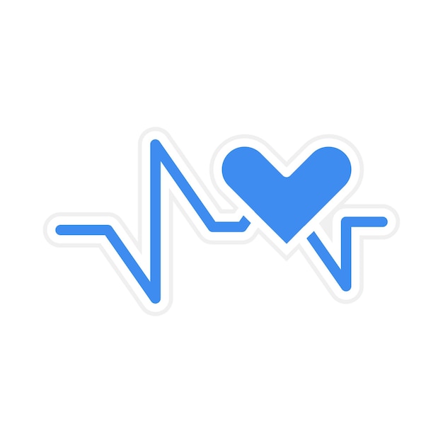 Imagen vectorial del icono del latido del corazón Se puede usar para la aplicación de citas