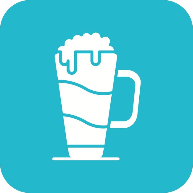 Imagen vectorial del icono de Latte Macchiato Se puede usar para bebidas