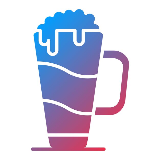 Imagen vectorial del icono de Latte Macchiato Se puede usar para bebidas