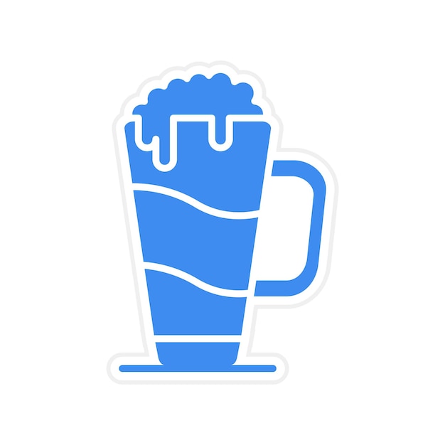 Imagen vectorial del icono de Latte Macchiato Se puede usar para bebidas
