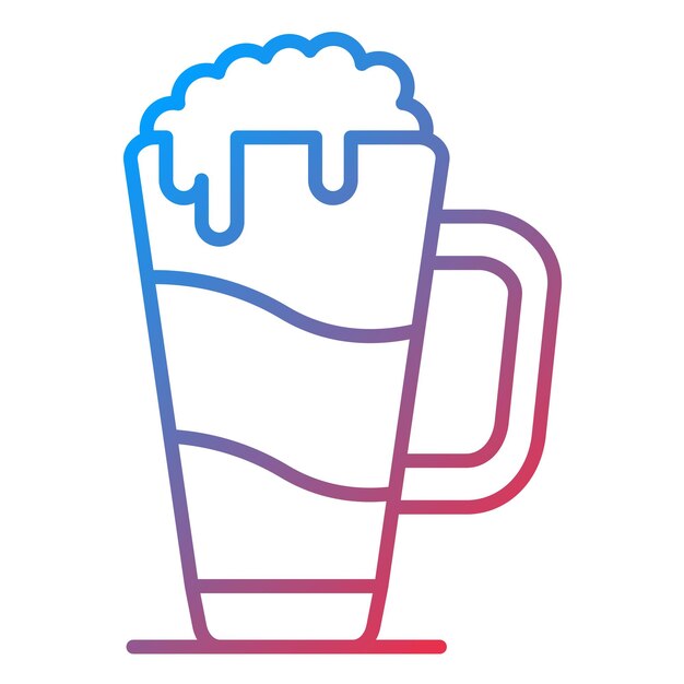 Imagen vectorial del icono de Latte Macchiato Se puede usar para bebidas