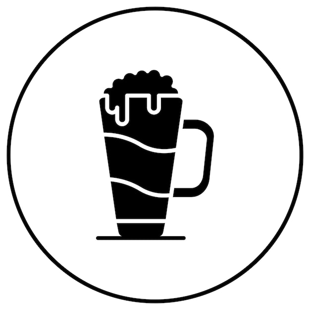 Imagen vectorial del icono de Latte Macchiato Se puede usar para bebidas