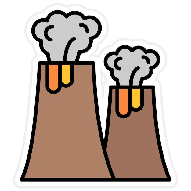La imagen vectorial del icono de la lava se puede usar para desastres naturales