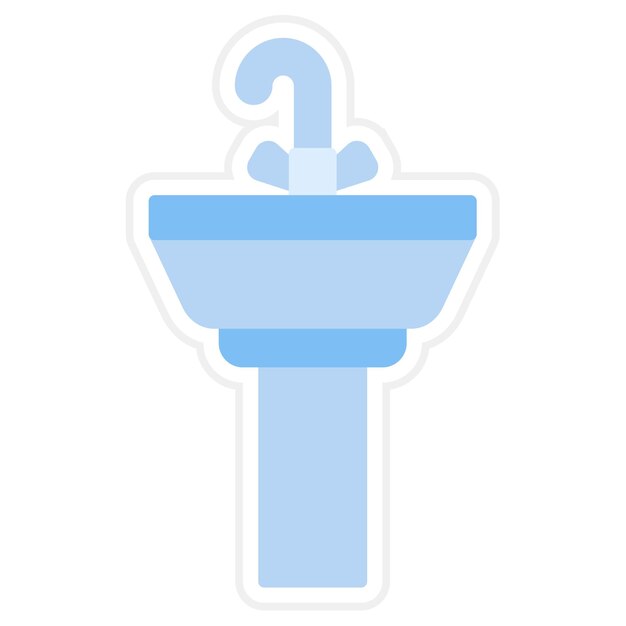 Imagen vectorial del icono del lavabo para el cabello Se puede usar para la peluquería