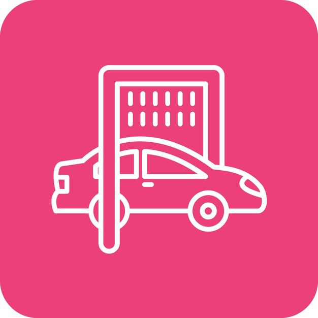Imagen vectorial del icono de lavado de automóviles Se puede utilizar para la reparación de automóviles