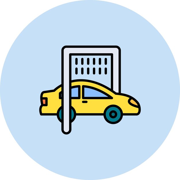Imagen vectorial del icono de lavado de automóviles Se puede utilizar para la reparación de automóviles