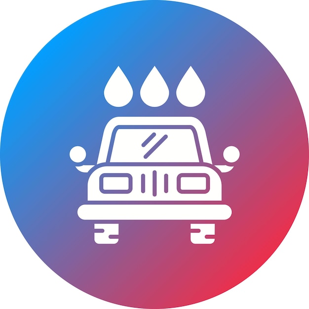 Imagen vectorial del icono del lavado de coches corporativo Se puede utilizar para el lavado de autos