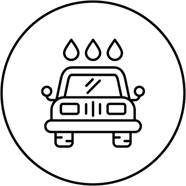 Imagen vectorial del icono del lavado de coches corporativo Se puede utilizar para el lavado de autos
