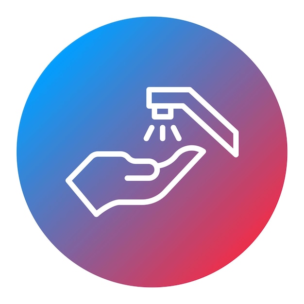 Imagen vectorial del icono de lavado de manos Se puede utilizar para la lavandería