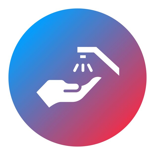 Imagen vectorial del icono de lavado de manos Se puede utilizar para la lavandería