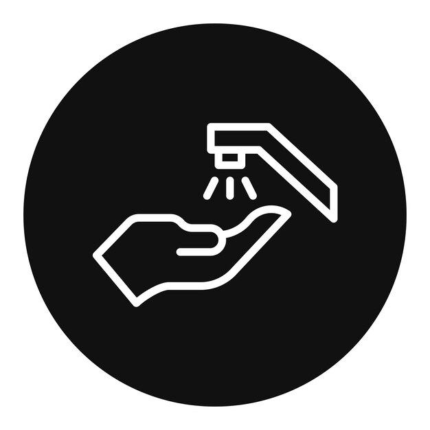 Imagen vectorial del icono de lavado de manos Se puede utilizar para la lavandería