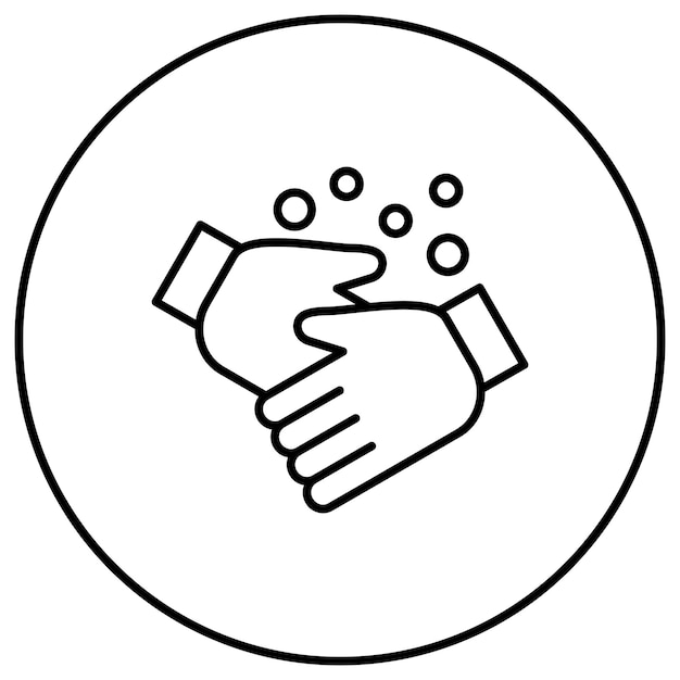 Imagen vectorial del icono de lavado de manos Se puede utilizar para la limpieza de la casa