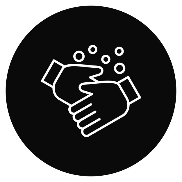 Imagen vectorial del icono de lavado de manos Se puede utilizar para la limpieza de la casa