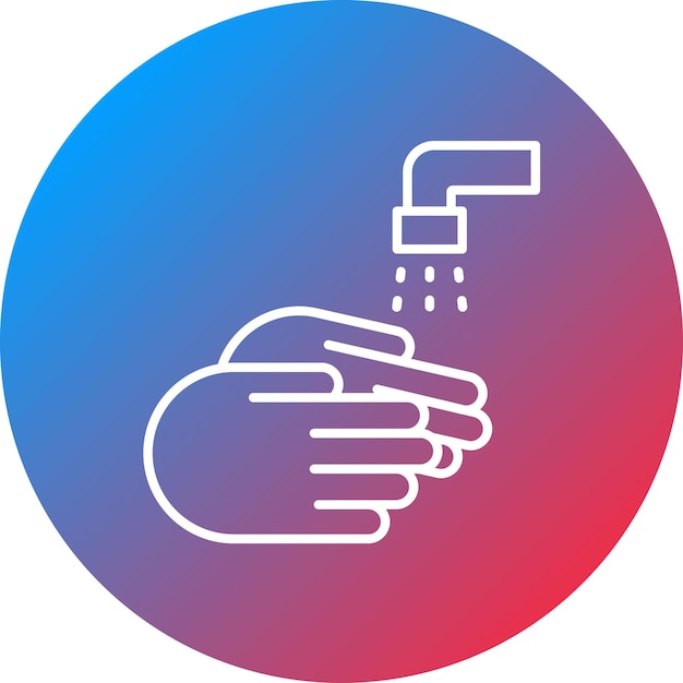 Imagen vectorial del icono de lavado de manos Se puede utilizar para la rutina de higiene