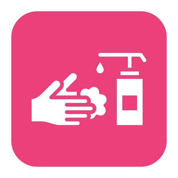 Imagen vectorial del icono de lavado de manos Puede utilizarse para la tuberculosis