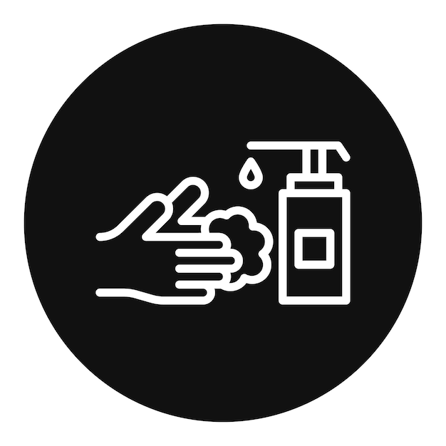 Imagen vectorial del icono de lavado de manos Puede utilizarse para la tuberculosis
