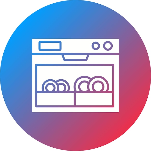 Imagen vectorial del icono de lavado de platos Se puede utilizar para la rutina de higiene