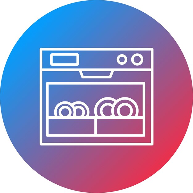 Imagen vectorial del icono de lavado de platos Se puede utilizar para la rutina de higiene